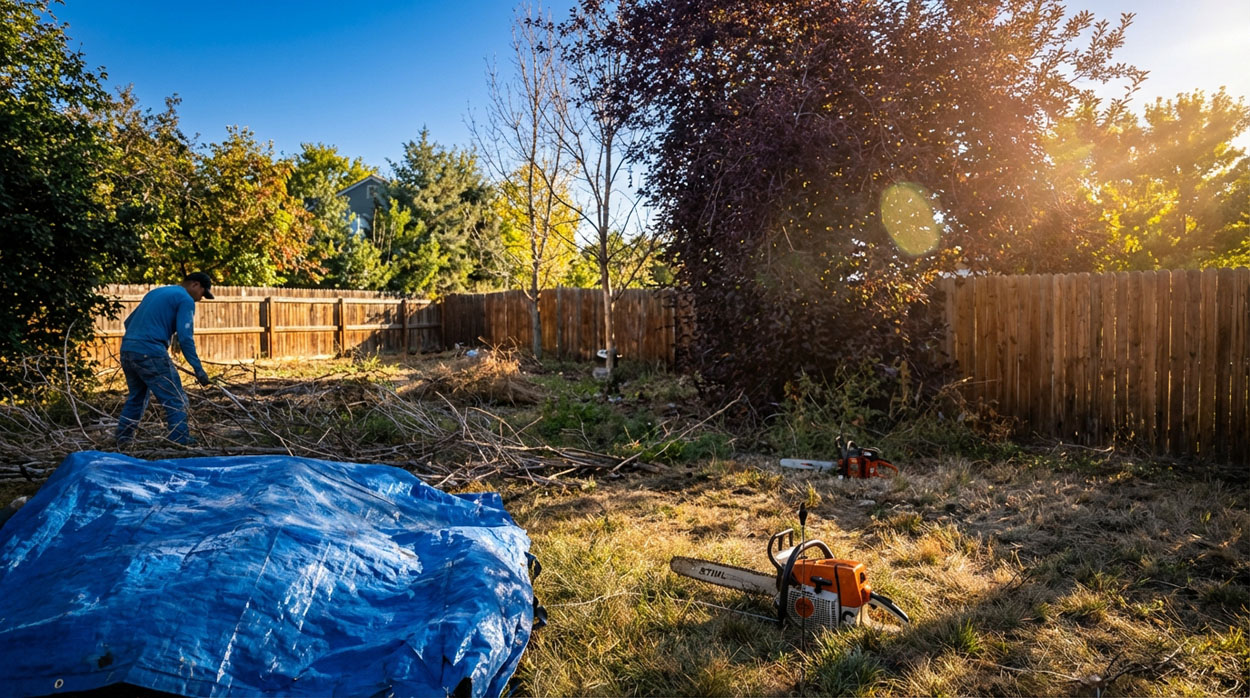 Fire mitigation — metal panel fence replacement