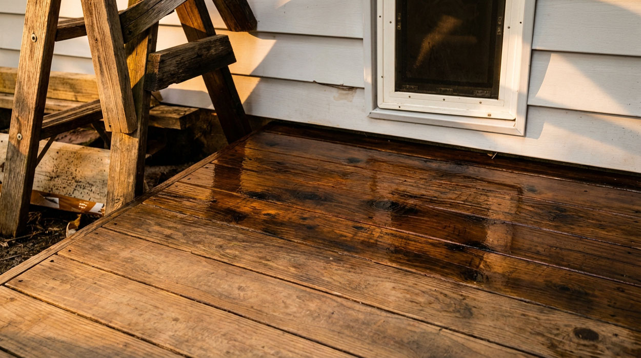 Deck and fence staining work